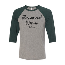 Load image into Gallery viewer, Phenomenal Woman Unisex Raglan T-Shirt
