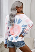 Load image into Gallery viewer, Tie-Dye Boat Neck Batwing Sleeve Tee
