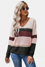 Load image into Gallery viewer, Colorblock Drop Shoulder Sweater
