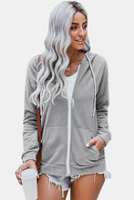 Load image into Gallery viewer, Solid Pocket Zipper Hoodie
