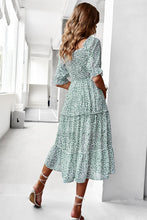 Load image into Gallery viewer, Ditsy Floral Off-Shoulder Smocked Midi Dress
