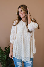 Load image into Gallery viewer, Davi &amp; Dani Wave Hello Full Size Run Textured Babydoll Blouse
