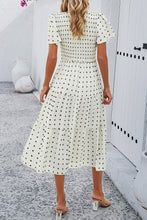 Load image into Gallery viewer, Swiss Dot Short Sleeve Smocked Dress
