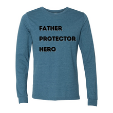 Load image into Gallery viewer, Father Protector Hero Long Sleeve Tee
