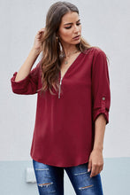 Load image into Gallery viewer, Zip Front V-Neck Top
