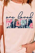 Load image into Gallery viewer, ONE LOVED MAMA Floral Graphic Tee
