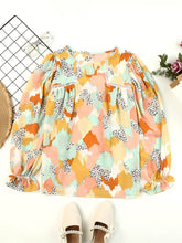 Load image into Gallery viewer, Printed Flounce Sleeve Buttoned Blouse

