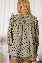 Load image into Gallery viewer, Smocked Ruffle Trim Blouse
