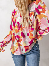 Load image into Gallery viewer, Printed Flounce Sleeve Buttoned Blouse
