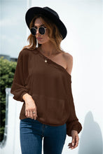 Load image into Gallery viewer, Raglan Sleeve Kangaroo Pocket Top
