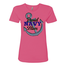 Load image into Gallery viewer, Proud NAVY Mom Boyfriend Tee

