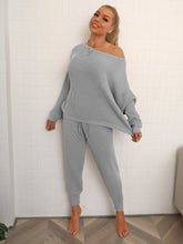 Load image into Gallery viewer, Dolman Sleeve Sweater and Knit Pants Set
