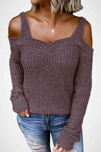 Load image into Gallery viewer, Long Sleeve Cold Shoulder Sweater

