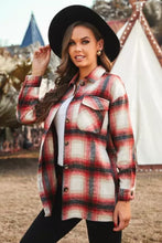 Load image into Gallery viewer, Plaid Button Up Shirt Jacket
