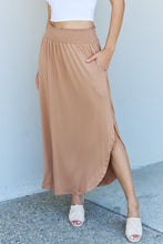 Load image into Gallery viewer, Doublju Comfort Princess Full Size High Waist Scoop Hem Maxi Skirt in Tan
