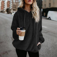 Load image into Gallery viewer, Quarter-Zip Drawstring Teddy Hoodie

