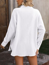Load image into Gallery viewer, Textured Button Up Dropped Shoulder Shirt
