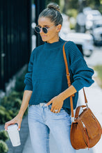 Load image into Gallery viewer, Mock Neck Waffle Knit Sweater

