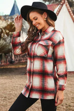 Load image into Gallery viewer, Plaid Button Up Shirt Jacket
