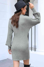 Load image into Gallery viewer, Surplice Neck Mini Sweater Dress
