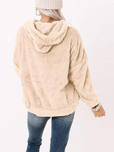 Load image into Gallery viewer, Drawstring Teddy Hoodie with Pocket
