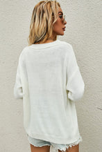 Load image into Gallery viewer, Button Detail Boat Neck Sweater
