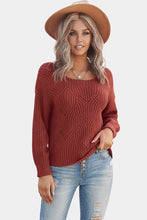 Load image into Gallery viewer, Scoop Neck Drop Shoulder Sweater
