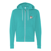 Load image into Gallery viewer, Floral Moon Zip Up Hoodie

