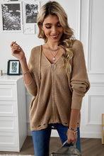Load image into Gallery viewer, Zip-Up Distressed Hooded Cardigan
