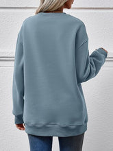 Load image into Gallery viewer, Christmas Tree Graphic Round Neck Sweatshirt
