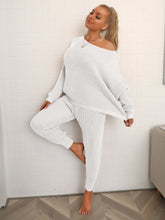 Load image into Gallery viewer, Dolman Sleeve Sweater and Knit Pants Set
