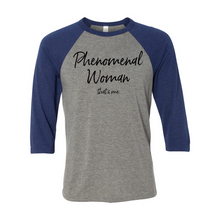 Load image into Gallery viewer, Phenomenal Woman Unisex Raglan T-Shirt
