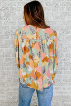 Load image into Gallery viewer, Printed Flounce Sleeve Buttoned Blouse
