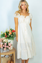 Load image into Gallery viewer, White Birch Flower Market Full Size Lace Trim Midi Dress
