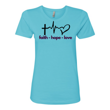 Load image into Gallery viewer, Faith Hope Love Boyfriend Tee
