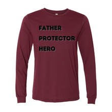 Load image into Gallery viewer, Father Protector Hero Long Sleeve Tee
