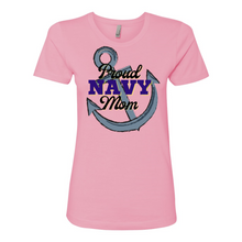 Load image into Gallery viewer, Proud NAVY Mom Boyfriend Tee
