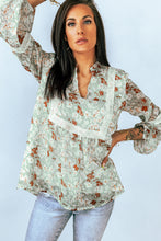 Load image into Gallery viewer, Floral Lace Trim Blouse
