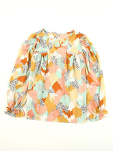 Load image into Gallery viewer, Printed Flounce Sleeve Buttoned Blouse
