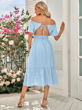 Load image into Gallery viewer, Off-Shoulder Tied Cutout Dress
