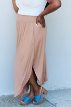 Load image into Gallery viewer, Doublju Comfort Princess Full Size High Waist Scoop Hem Maxi Skirt in Tan
