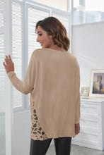 Load image into Gallery viewer, Side Lace Drop Shoulder Long Sleeve T-Shirt
