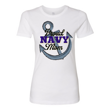 Load image into Gallery viewer, Proud NAVY Mom Boyfriend Tee
