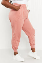 Load image into Gallery viewer, Zenana Full Size Drawstring Waist Joggers in Ash Rose
