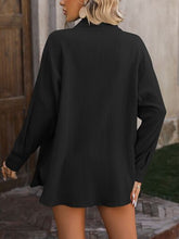 Load image into Gallery viewer, Textured Button Up Dropped Shoulder Shirt
