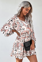Load image into Gallery viewer, Floral Lantern Sleeves Tunic Dress
