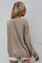 Load image into Gallery viewer, Button Detail Boat Neck Sweater

