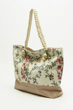 Load image into Gallery viewer, Justin Taylor Floral Rope Handle Tote
