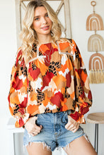 Load image into Gallery viewer, Printed Flounce Sleeve Buttoned Blouse
