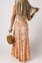 Load image into Gallery viewer, Floral Strapless Sweetheart Neck Cutout Dress
